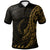 Kosrae Polo Shirt Polynesian Pattern Style Gold Color Unisex Gold - Polynesian Pride