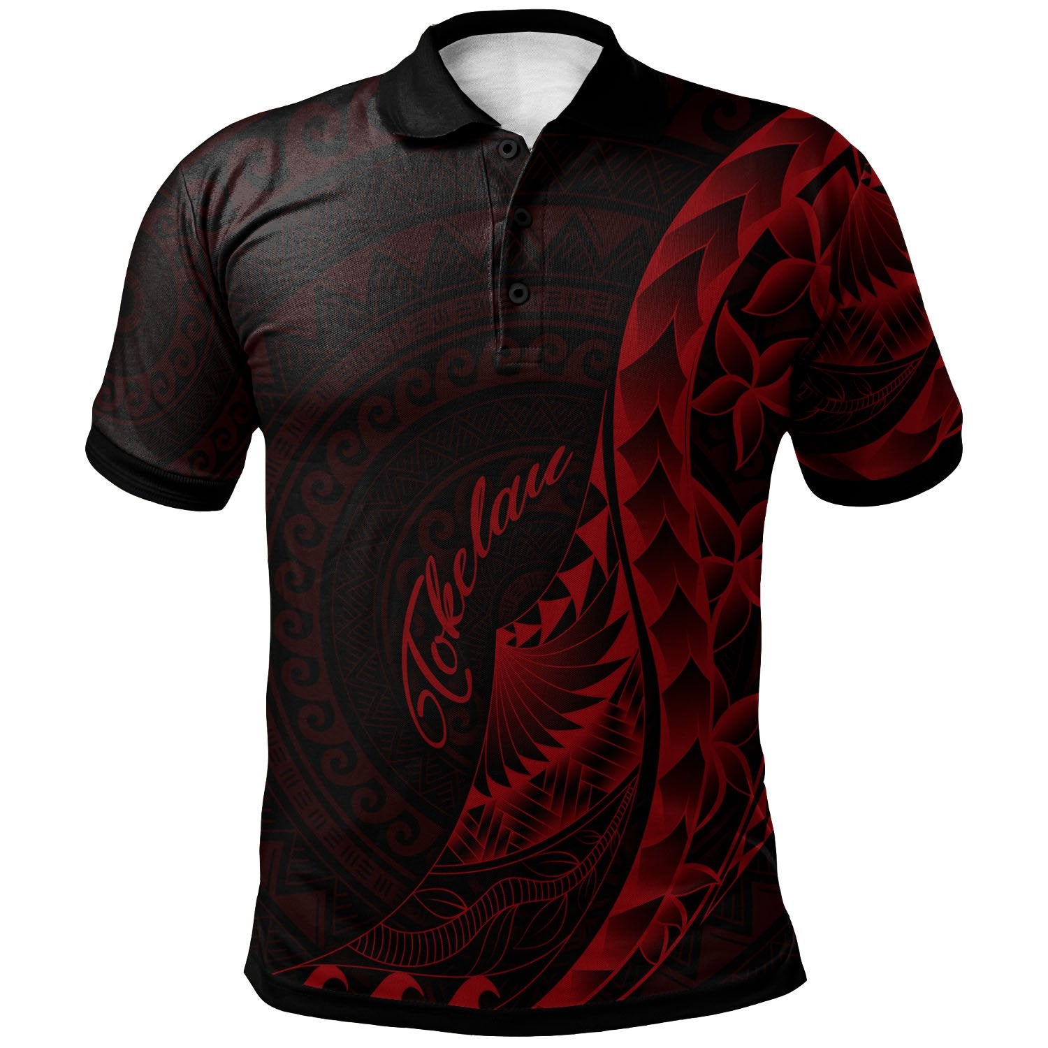 Tokelau Polo Shirt Polynesian Pattern Style Red Color Unisex Red - Polynesian Pride