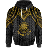 Federated States of Micronesia Custom Hoodie Polynesian Armor Style Gold Unisex Gold - Polynesian Pride
