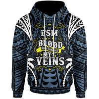 Federated States of Micronesia Hoodie Blood Runs Through My Veins Style Flag Unisex Blue - Polynesian Pride