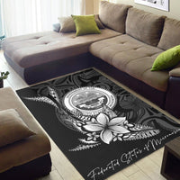 Federated States of Micronesia Area Rug - Fish With Plumeria Flowers Style - Polynesian Pride