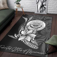 Federated States of Micronesia Area Rug - Fish With Plumeria Flowers Style - Polynesian Pride