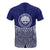 Federated States of Micronesia Polynesian Custom T Shirt Blue Pride Map and Seal - Polynesian Pride