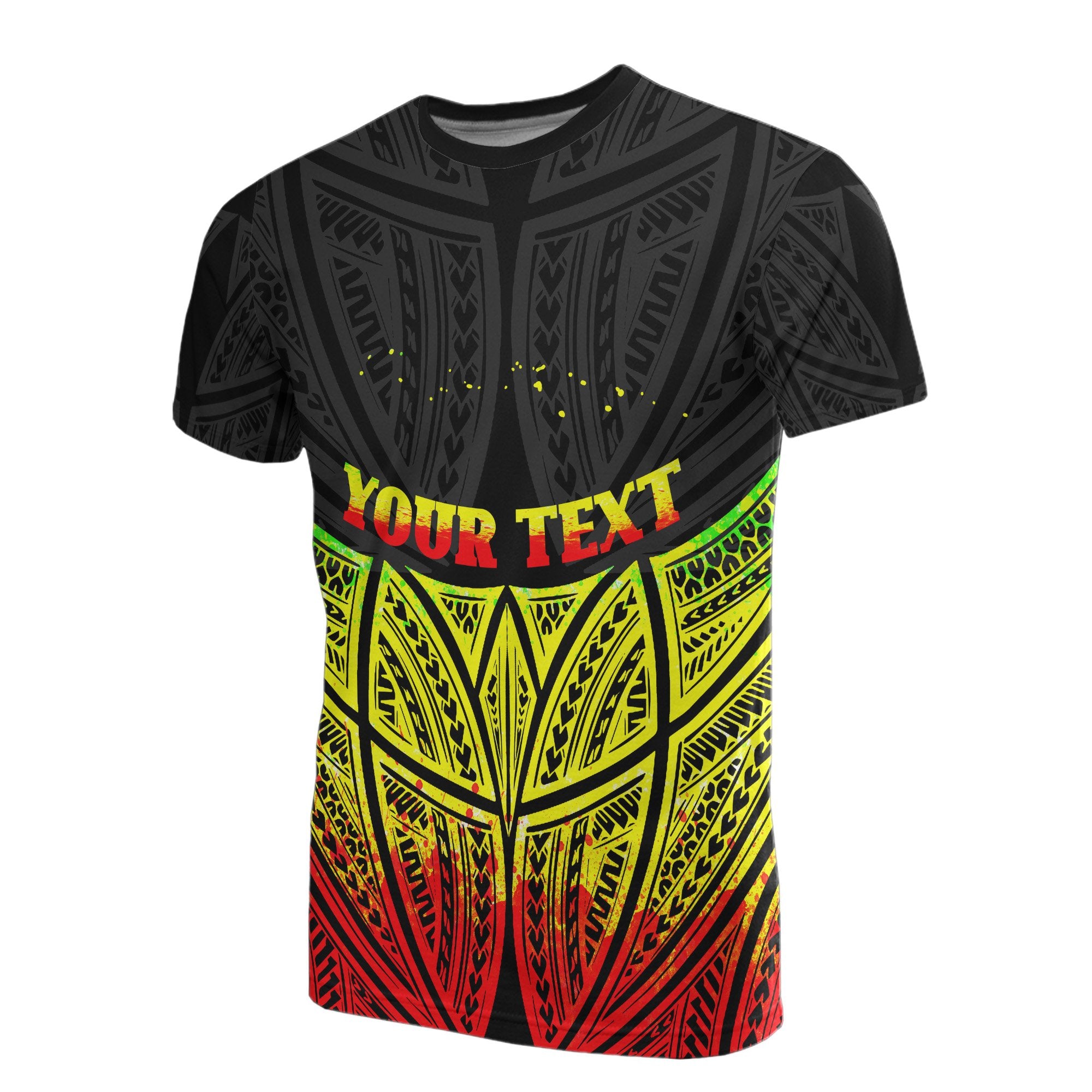 Federated States of Micronesia Polynesian Custom T Shirt Reggae Pride Map and Seal Unisex Reggae - Polynesian Pride