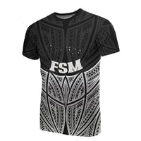 Federated States of Micronesia Polynesian T Shirt Black Pride Map and Seal Unisex Black - Polynesian Pride