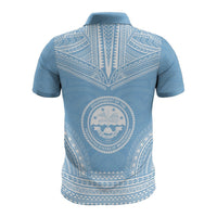 Federated States of Micronesia Polo Shirt F S M Seal Polynesian Chief Tattoo Flag Version - Polynesian Pride