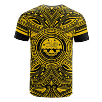 Federated States of Micronesia T Shirt FSM Coat of Arms Polynesian Gold Black - Polynesian Pride