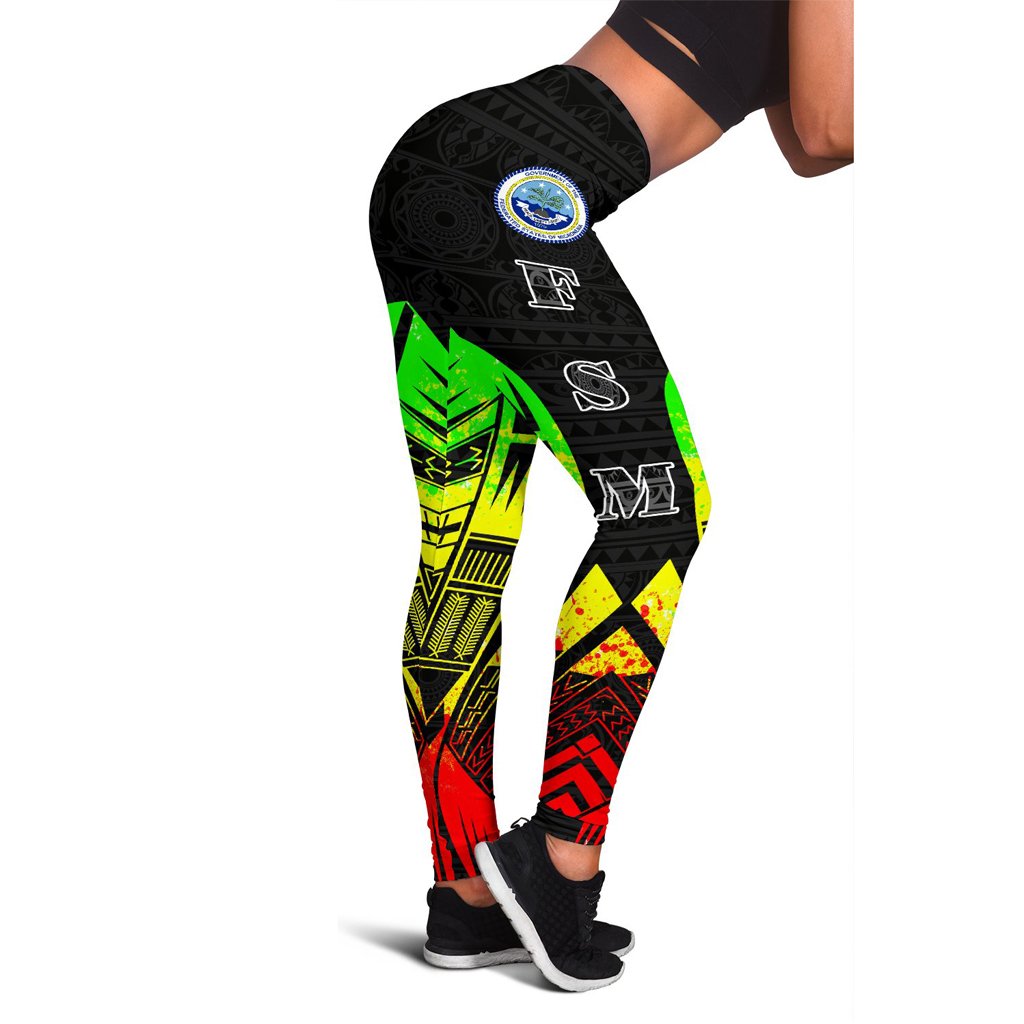 Federated States of Micronesia Polynesian Leggings - Polynesian Tattoo Reggae Version Reggae - Polynesian Pride