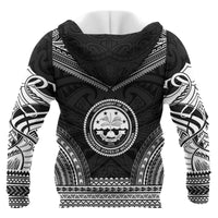 Federated States of Micronesia Polynesian Chief Custom Zip up Hoodie Black Version Unisex Black - Polynesian Pride