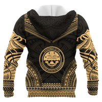 Federated States of Micronesia Polynesian Chief Custom Zip up Hoodie Gold Version Unisex Gold - Polynesian Pride