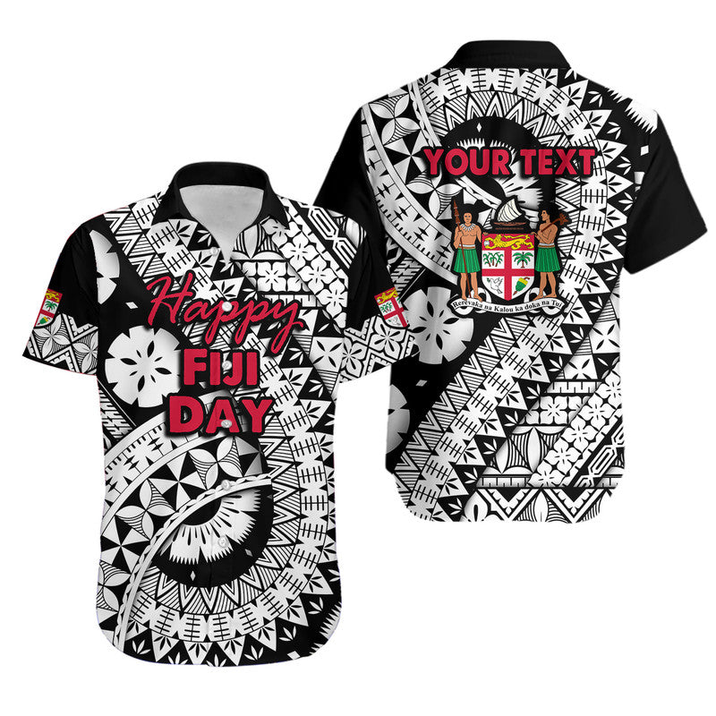 (Custom Personalised) Fiji Day Hawaiian Shirt Masi Kesa Black Style LT9 Unisex Black - Polynesian Pride