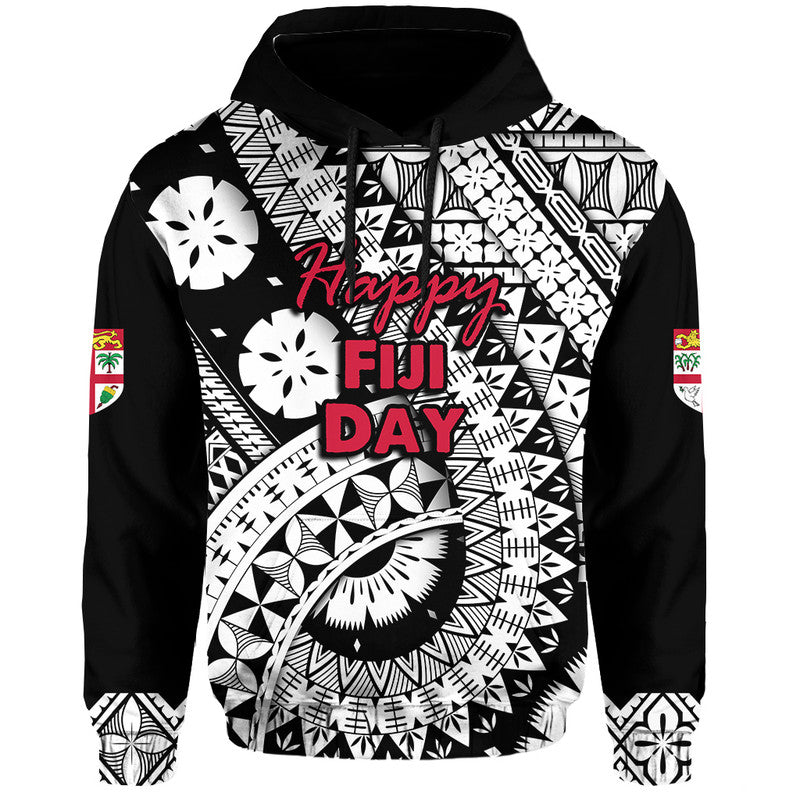 Fiji Day Hoodie Masi Kesa Black Style LT9 Black - Polynesian Pride