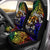 Fiji Custom Personalised Car Seat Covers - Rainbow Polynesian Pattern Crest Universal Fit Rainbow - Polynesian Pride