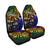 Fiji Custom Personalised Car Seat Covers - Rainbow Polynesian Pattern Crest - Polynesian Pride