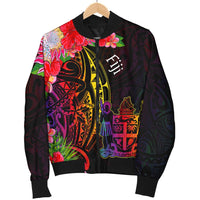 Fiji Men's Bomber Jacket - Tropical Hippie Style - Polynesian Pride