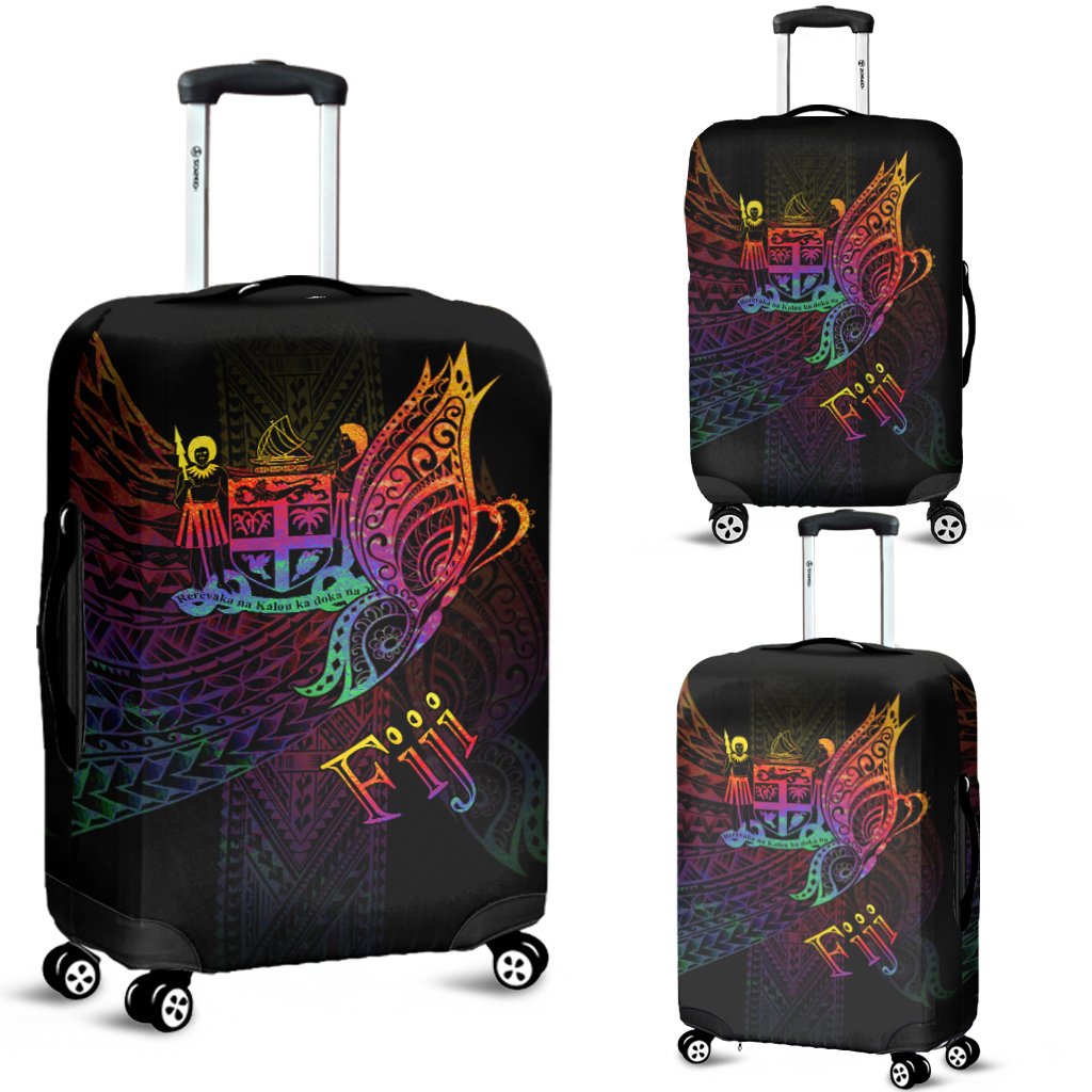 Fiji Luggage Covers - Butterfly Polynesian Style Black - Polynesian Pride