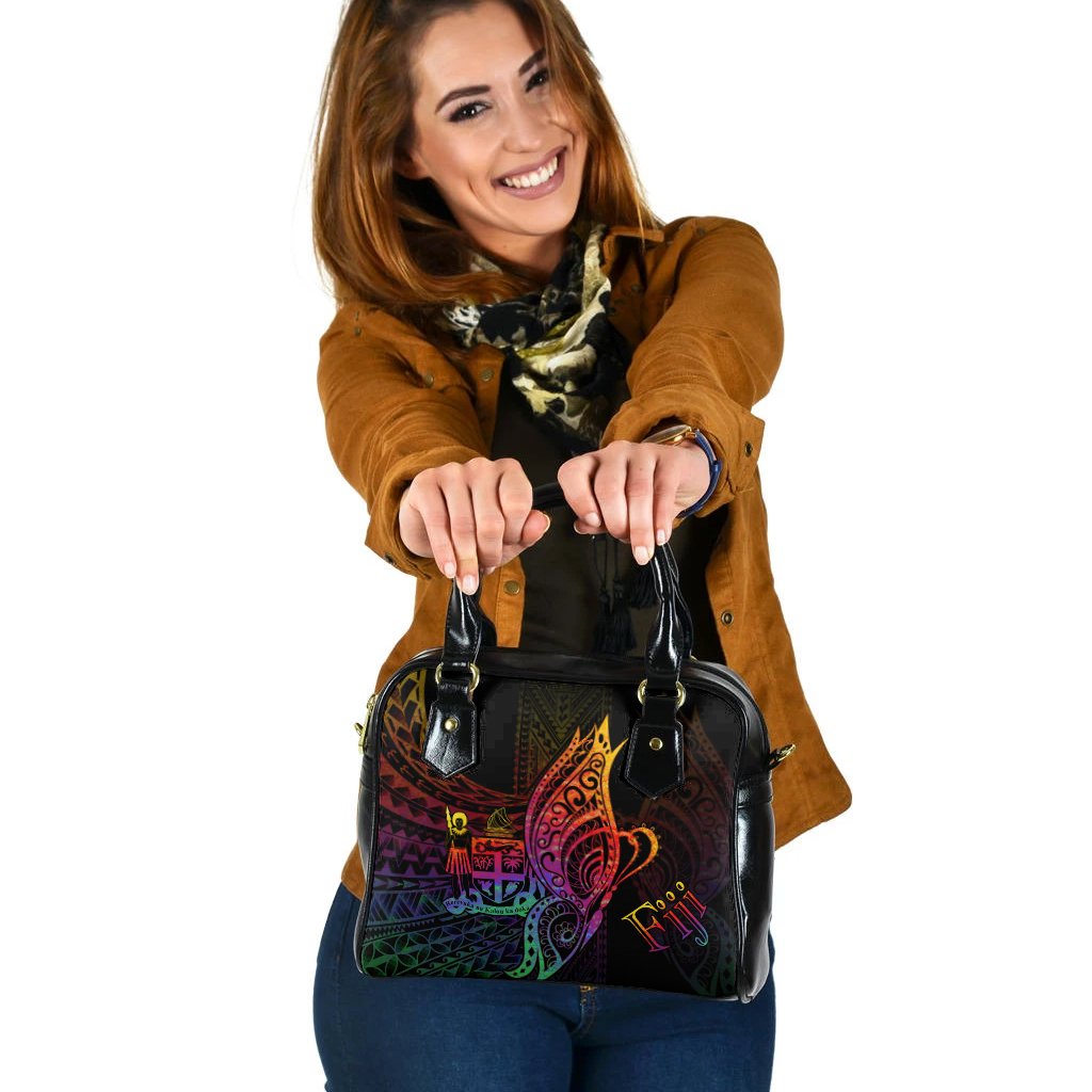 French Polynesia Shoulder Handbag - Butterfly Polynesian Style One Size Black - Polynesian Pride