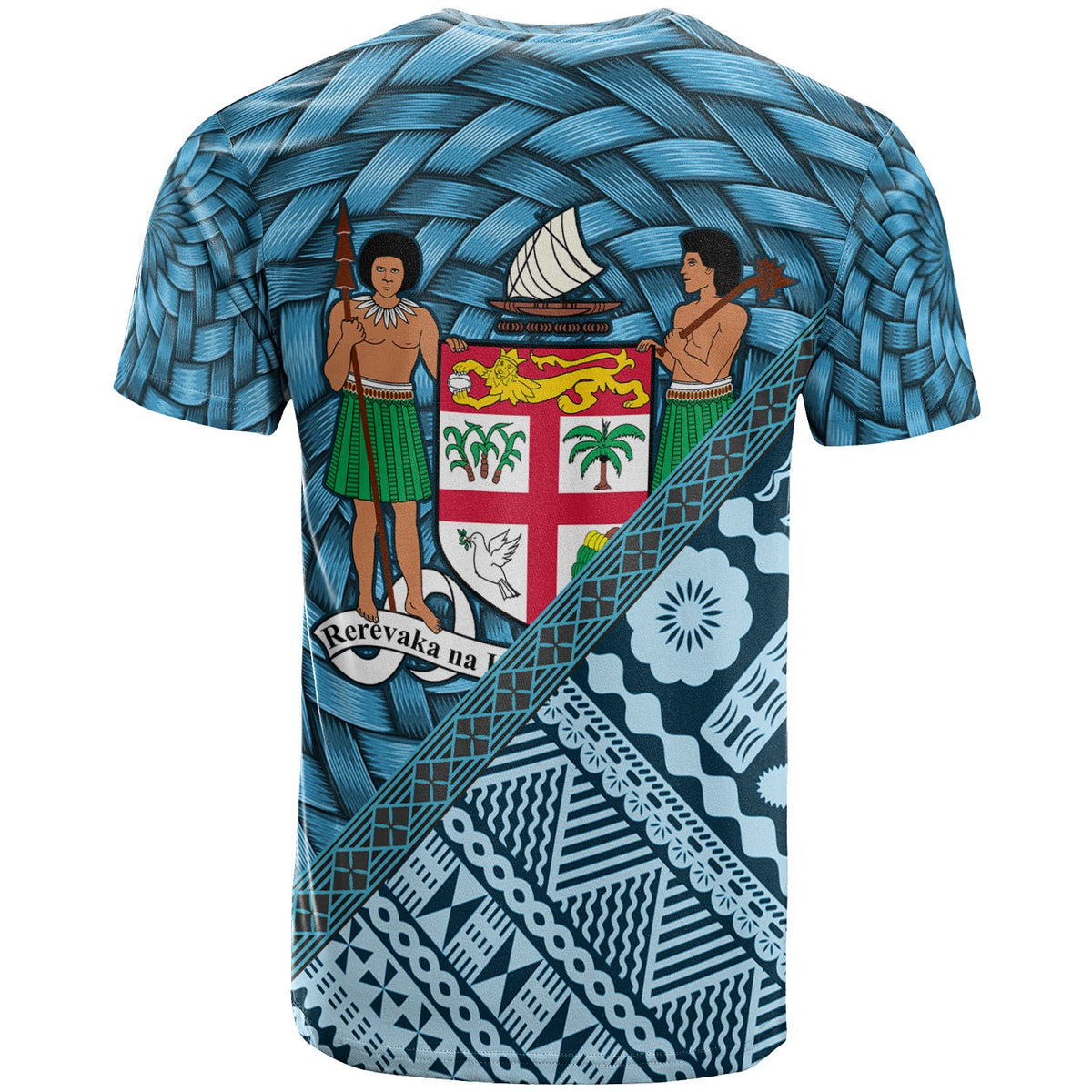 Fiji T Shirt Lautoka Tapa Patterns With Bamboo - Polynesian Pride