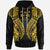 Fiji Hoodie Polynesian Lion Head Gold Style Unisex Gold - Polynesian Pride