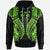 Fiji Hoodie Polynesian Lion Head Green Style Unisex Green - Polynesian Pride