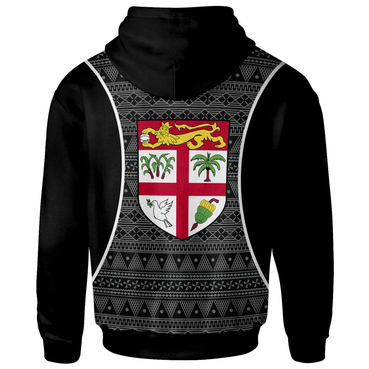 Fiji Custom Hoodie Tapa Pattern Sport Style - Polynesian Pride