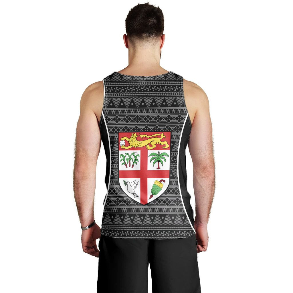 Fiji Men's Tank Top - Tapa Pattern Sport Style - Polynesian Pride