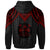 Fiji Custom Hoodie Polynesian Armor Style Red - Polynesian Pride