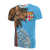 Fiji T Shirt Polynesian Palm Tree Flag Unisex Blue - Polynesian Pride