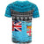 Fiji Custom T Shirt Fijian Tapa Pattern With Flag - Polynesian Pride