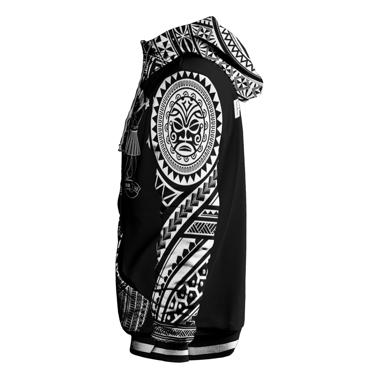 Fiji Hoodie Polynesian Special Black Style - Polynesian Pride