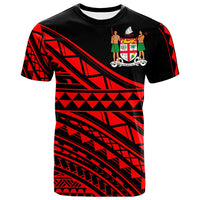Fiji Custom T Shirt Special Polynesian Ornaments Red Color Unisex Red - Polynesian Pride