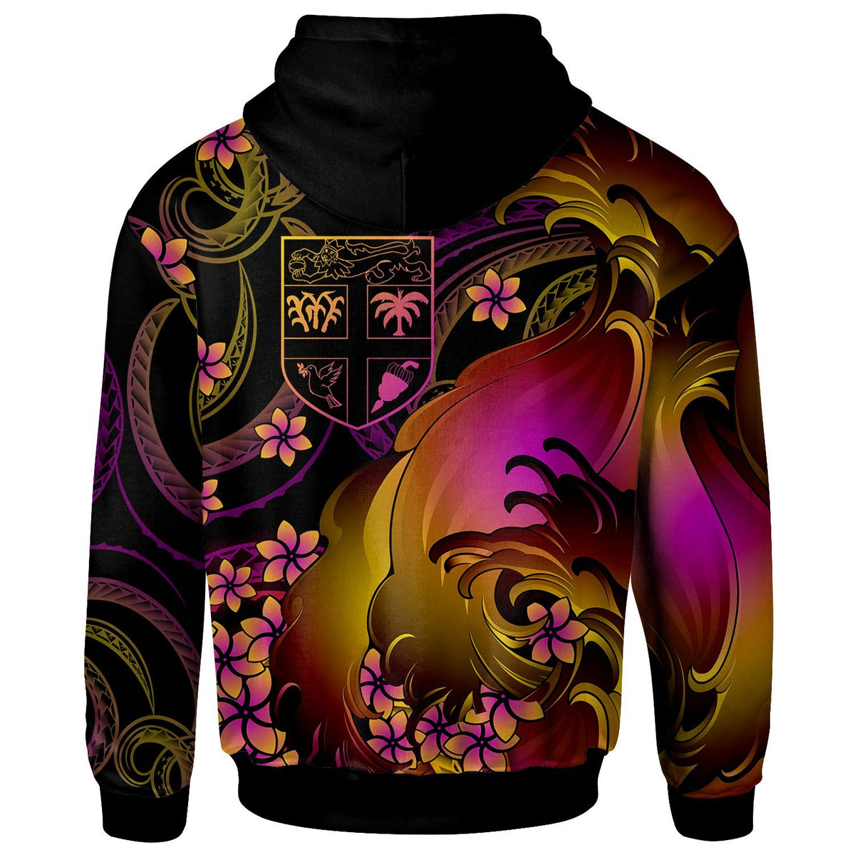 Fiji Zip up Hoodie Fiji in wave - Polynesian Pride