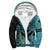 (Personalized) Hawaiian - Kanaka Fish Hook Sherpa Hoodie - Diamond Style - AH Blue - Polynesian Pride