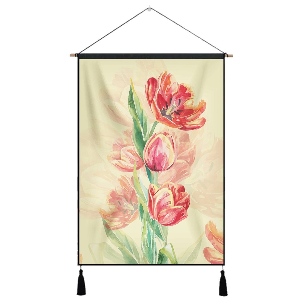 Flower Art Hanging Poster - AH Hanging Poster Cotton And Linen - Polynesian Pride