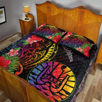 French Polynesia Quilt Bed Set - Tropical Hippie Style - Polynesian Pride