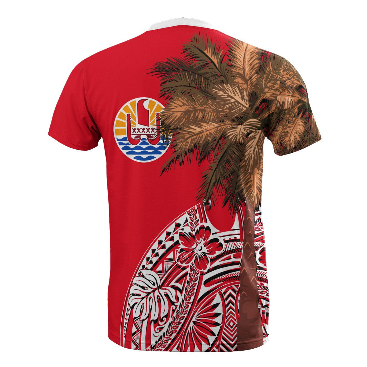French Polynesia T Shirt Polynesian Palm Tree Flag - Polynesian Pride