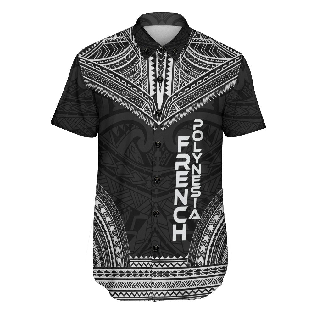 French Polynesia Polynesian Chief Shirt - Black Version Men Black - Polynesian Pride