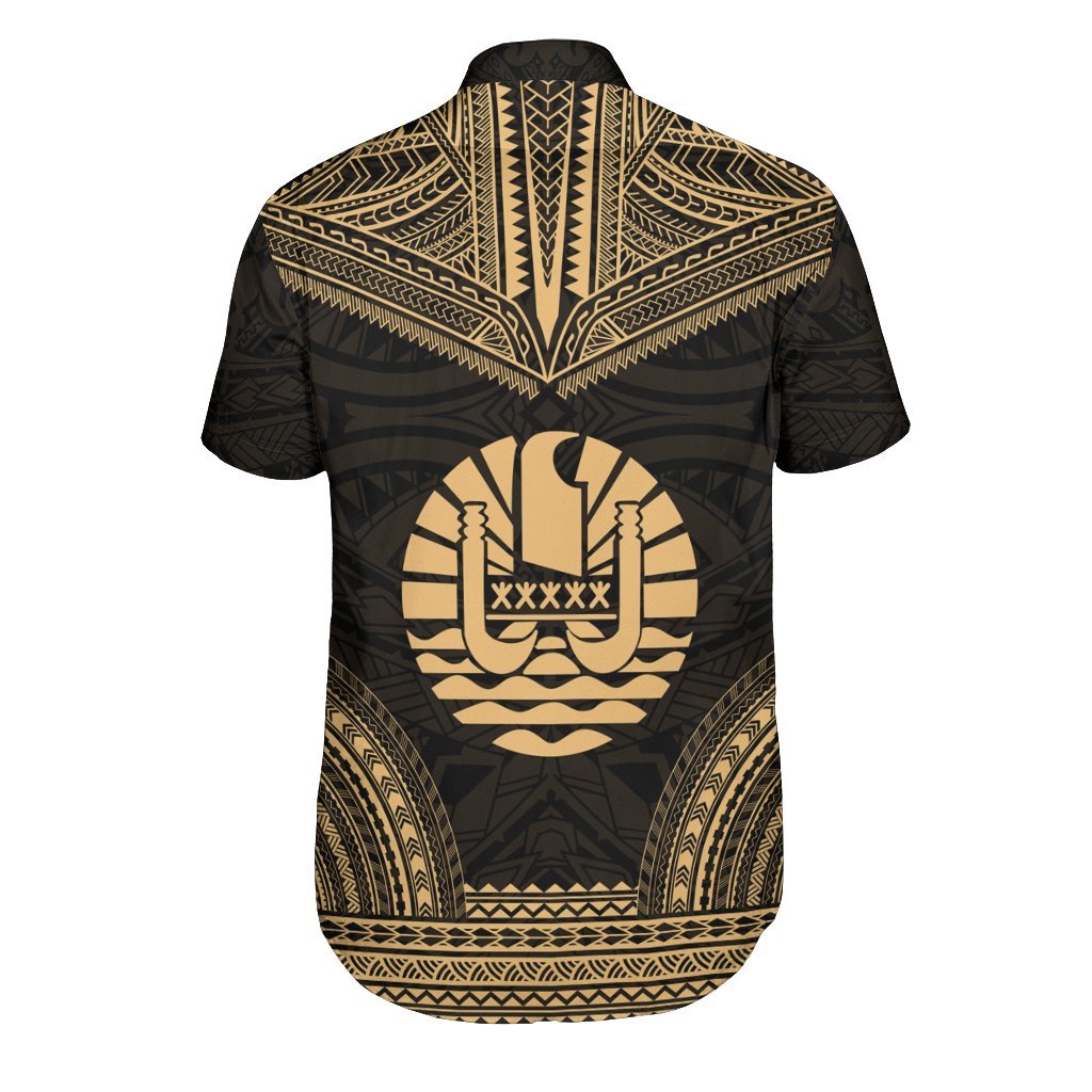 French Polynesia Polynesian Chief Shirt - Gold Version - Polynesian Pride