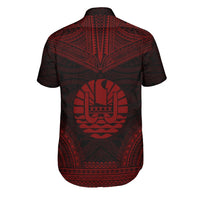 French Polynesia Polynesian Chief Shirt - Red Version - Polynesian Pride