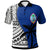 Guam Polo Shirt Coat Of Arm and Polynesian Patterns Unisex Blue - Polynesian Pride