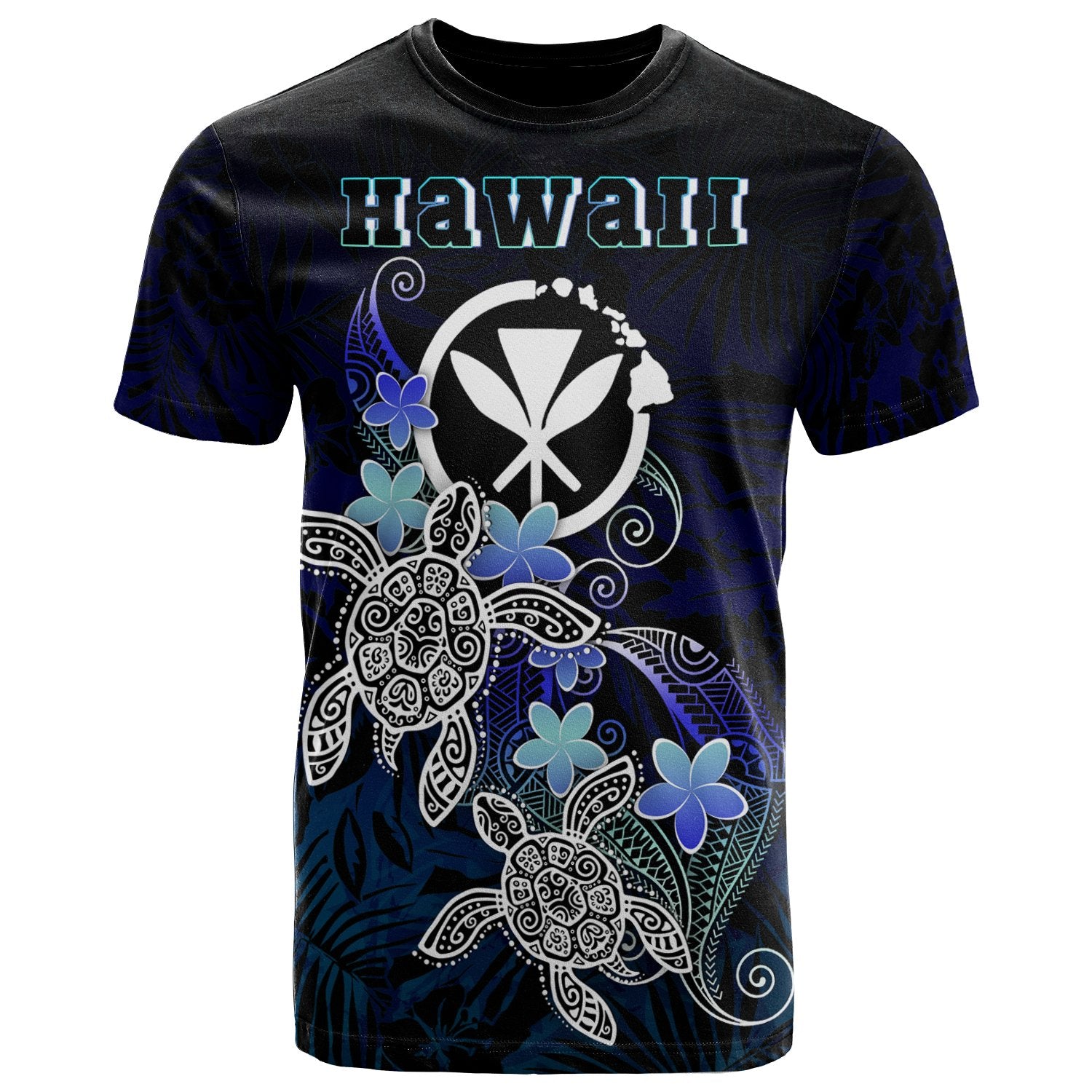 Hawaii Polynesian T Shirt Blue Turtle Couple Unisex Blue - Polynesian Pride