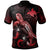 Papua New Guinea Polynesian Polo Shirt Turtle With Blooming Hibiscus Red Unisex Red - Polynesian Pride