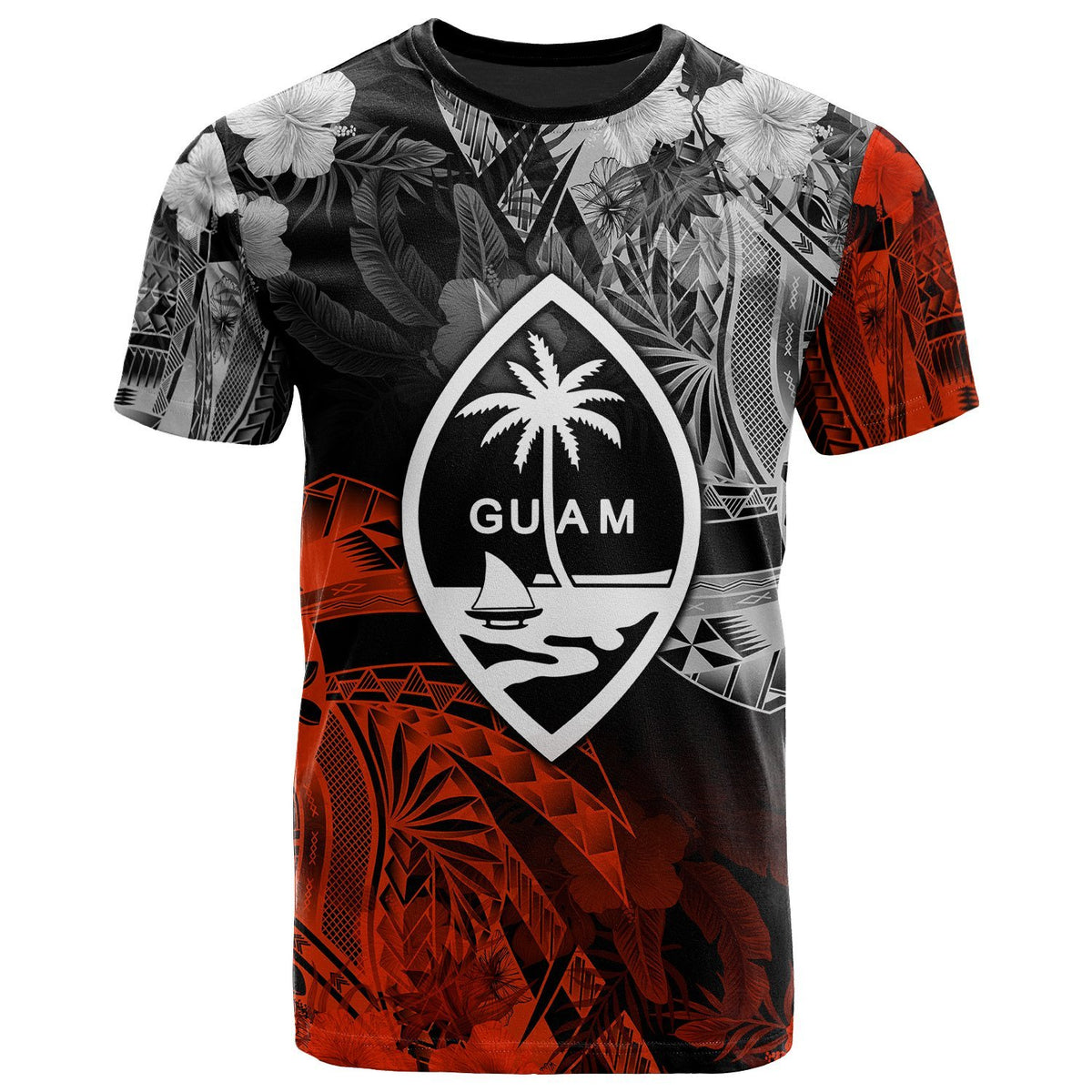 Guam Polynesian T Shirt Vintage Polynesian Unisex Red - Polynesian Pride