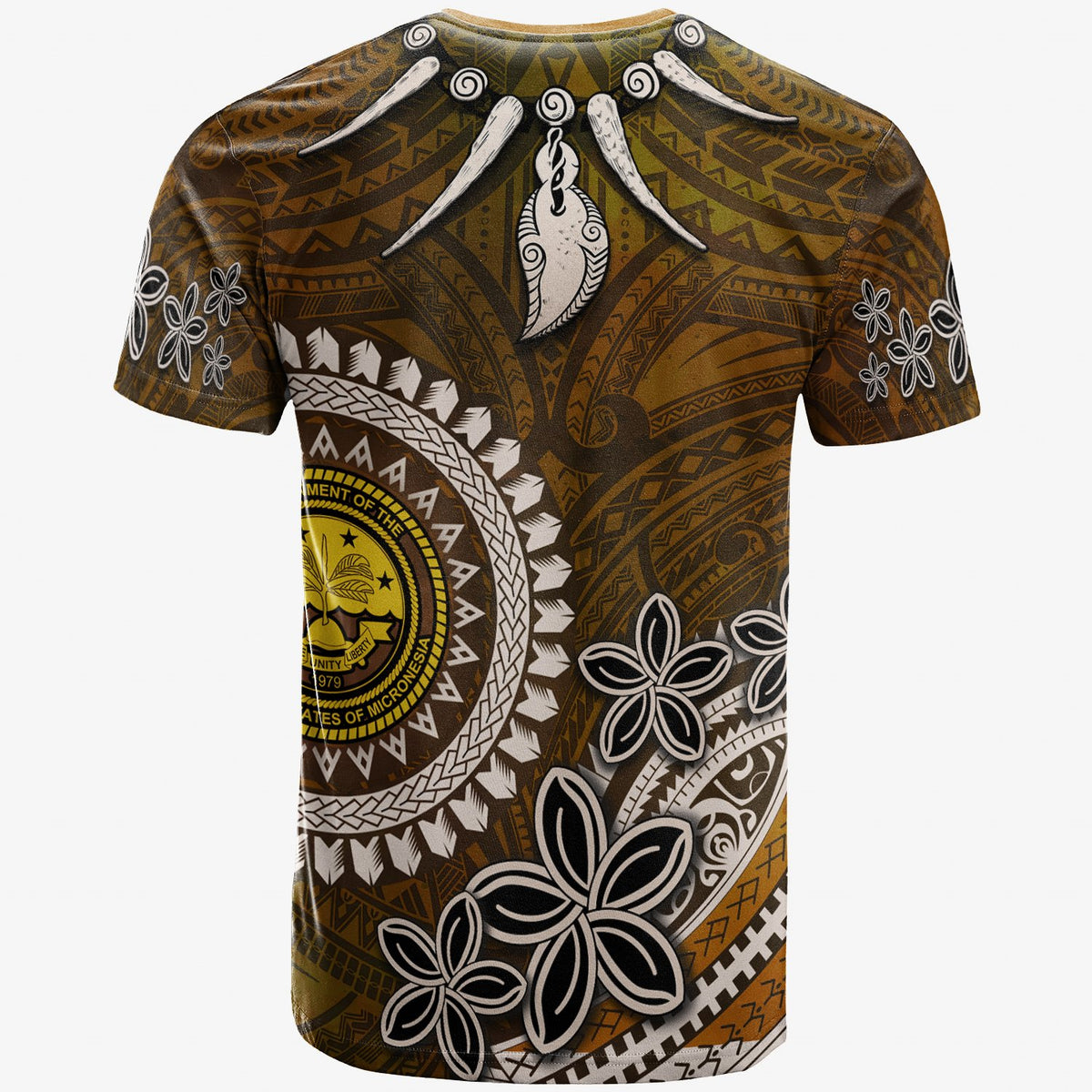 Federated States of Micronesia T Shirt Polynesian Boar Tusk - Polynesian Pride
