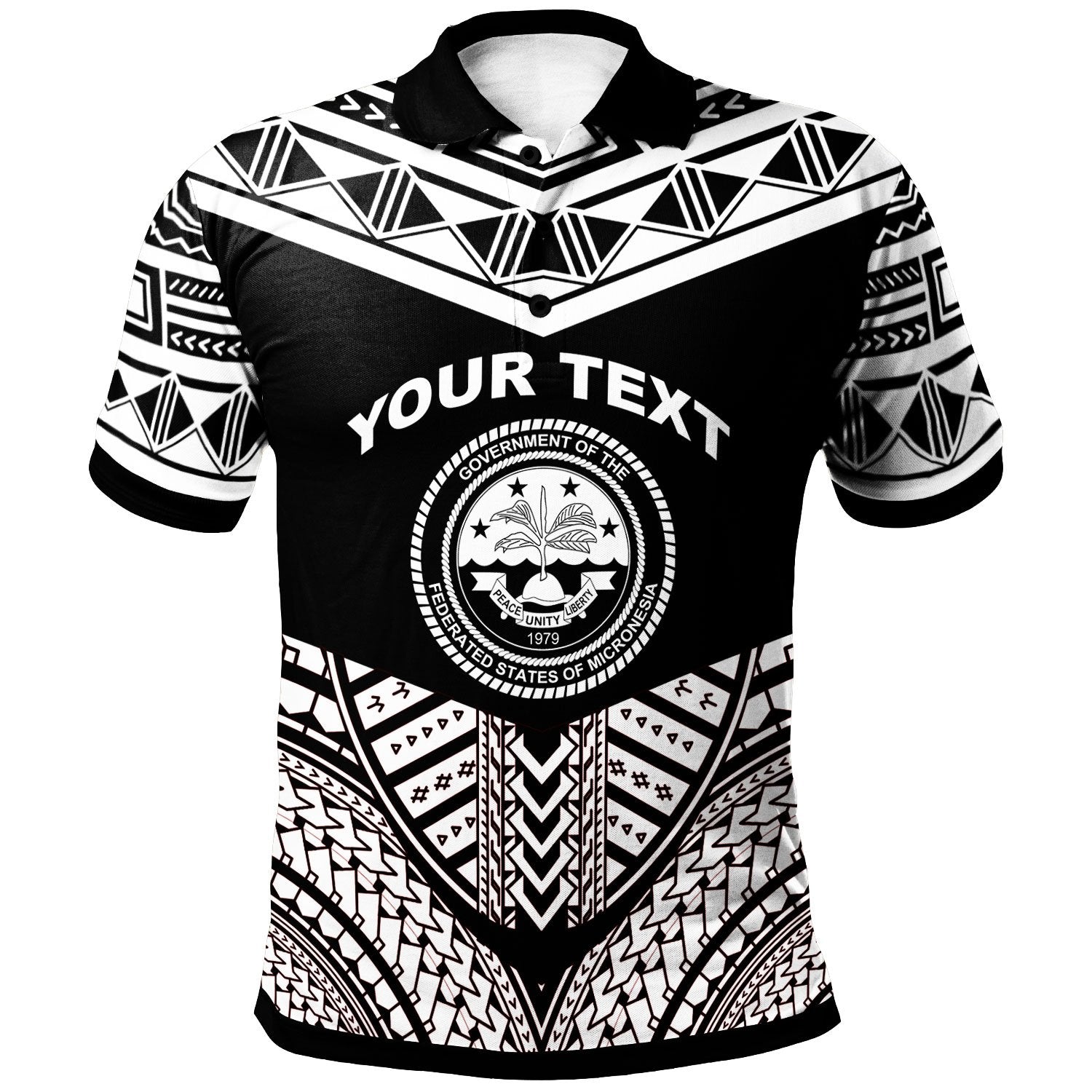 Federated States of Micronesia Custom Polo Shirt Tribal Pattern Cool Style White Color Unisex White - Polynesian Pride