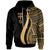 Fiji Hoodie Gold Tentacle Tribal Pattern Unisex Red - Polynesian Pride