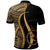 Chuuk Custom Polo Shirt Gold Polynesian Tentacle Tribal Pattern - Polynesian Pride