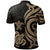 Guam Polynesian Polo Shirt Gold Tentacle Turtle - Polynesian Pride