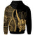 Tahiti Custom Hoodie Gold Tentacle Tribal Pattern - Polynesian Pride