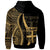 Fiji Custom Hoodie Gold Tentacle Tribal Pattern - Polynesian Pride